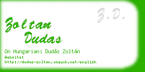zoltan dudas business card